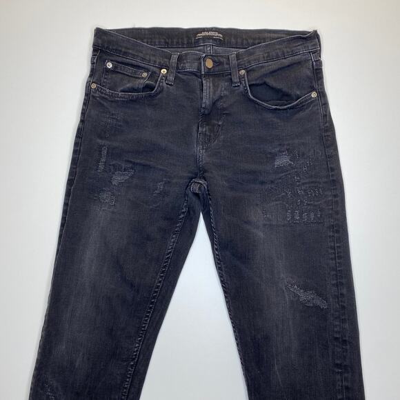 Zara Woman | Black Premium Denim Collection Distressed Cropped Jeans - Picture 7 of 7
